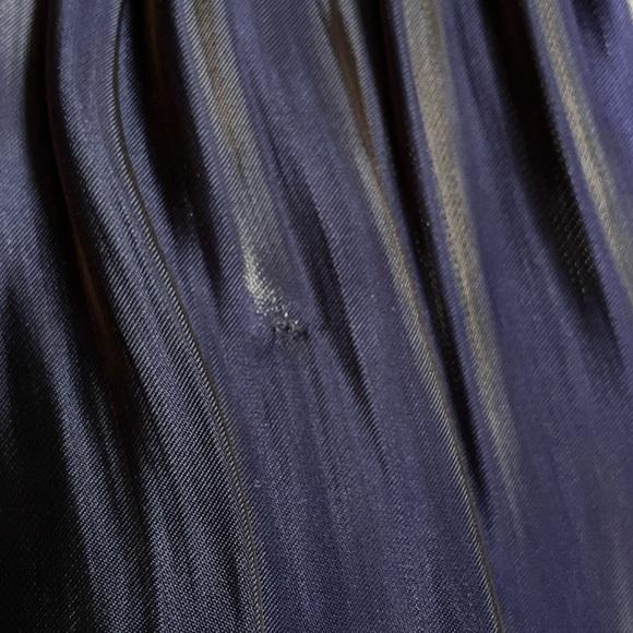 Take a Glance Navy Blue Tiered Mock Neck Midi Dress - S - Picture 4 of 6